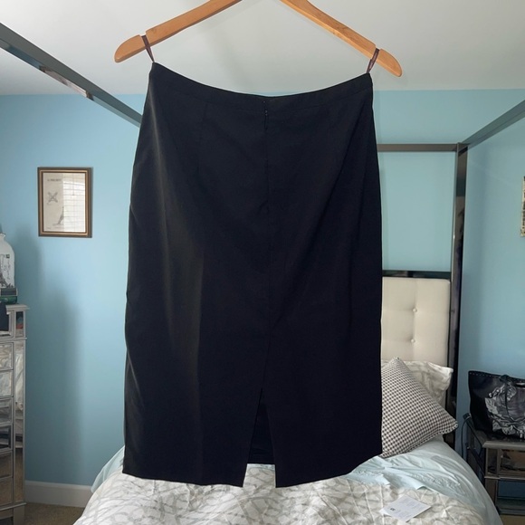 Roberto Cavalli Black Wool Stretch Blend CREPE PENCIL SKIRT Size 44 = 8 (Med) - Picture 9 of 9